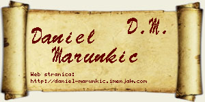Daniel Marunkić vizit kartica